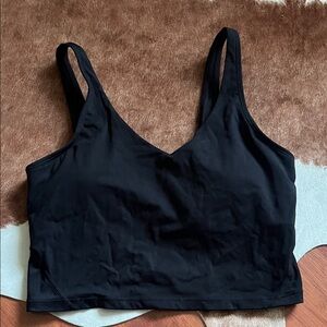 Black V-Neck Crop Top